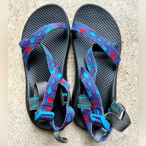 Chaco Big Kids Sandal Size 5: Teal & Orange